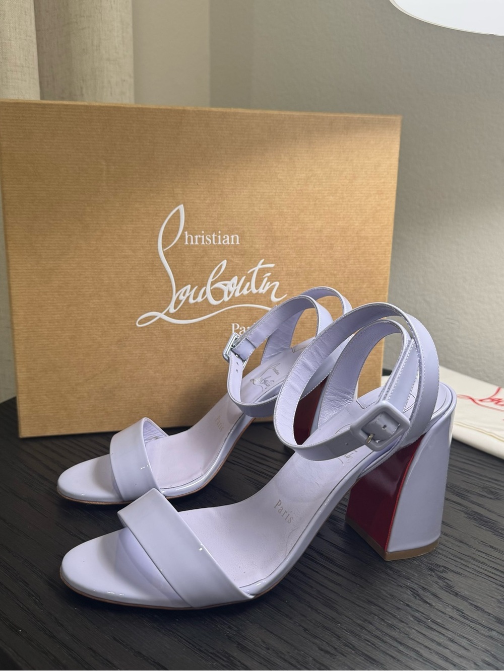 Christian Louboutin Miss Sabina 85 Sandals Patent Purple 38
